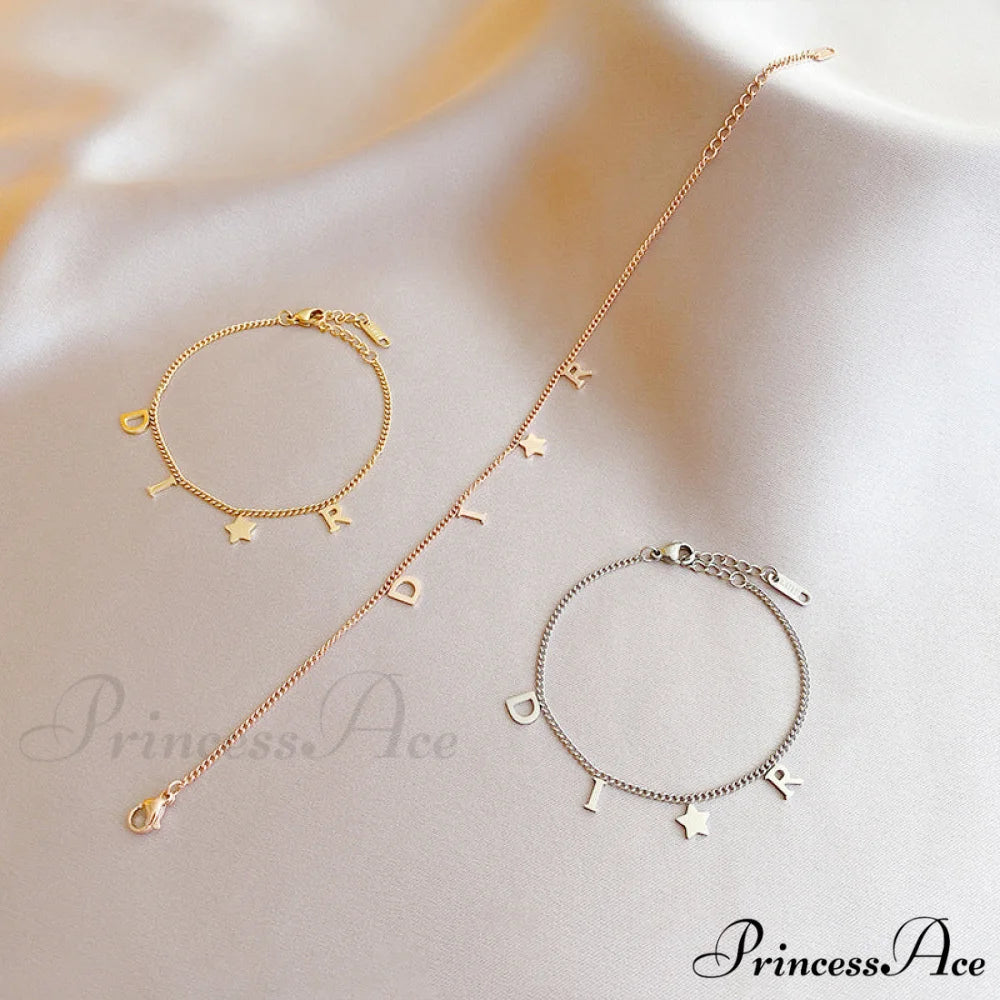 Creative Letter Pendant Bracelet