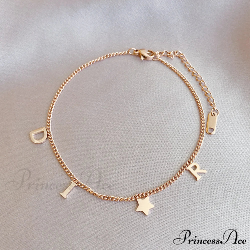 Creative Letter Pendant Bracelet