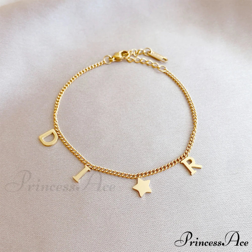 Creative Letter Pendant Bracelet