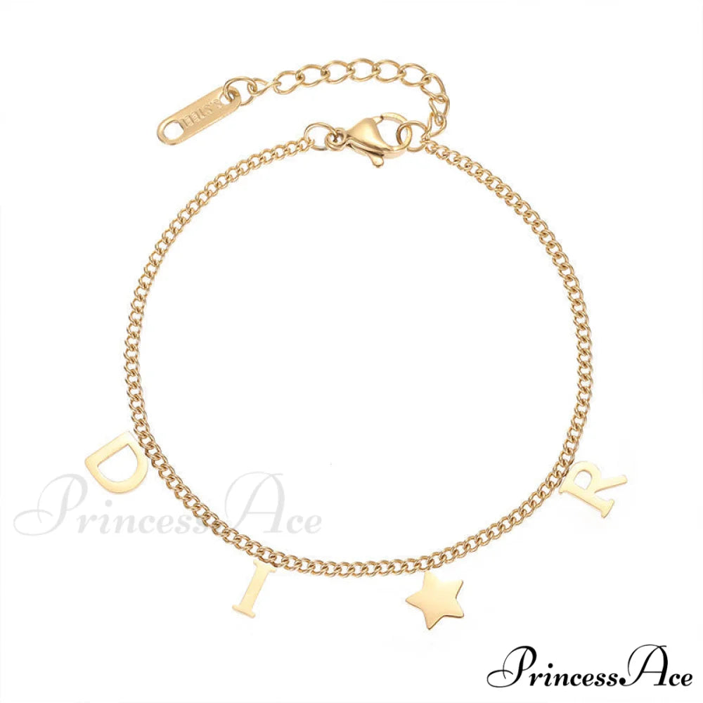 Creative Letter Pendant Bracelet