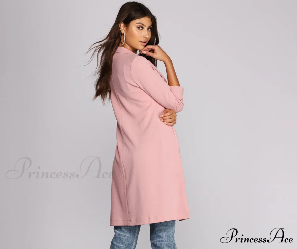 Crepe Longline Blazer for Boss Babes