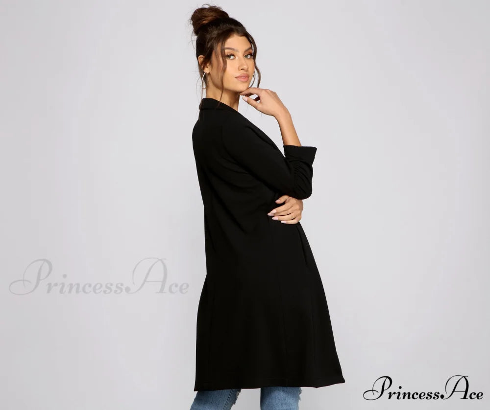 Crepe Longline Blazer for Boss Babes