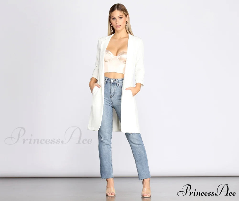 Crepe Longline Blazer for Boss Babes