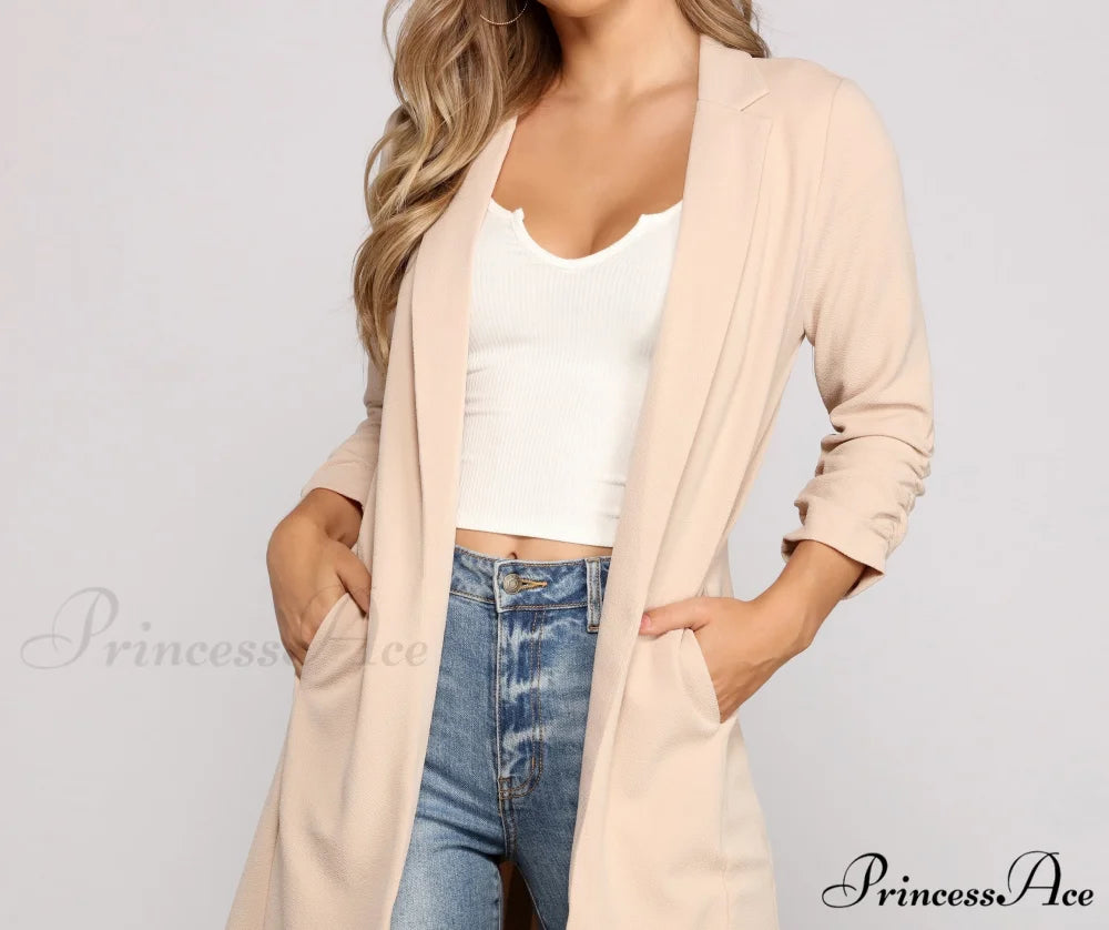 Crepe Longline Blazer for Boss Babes