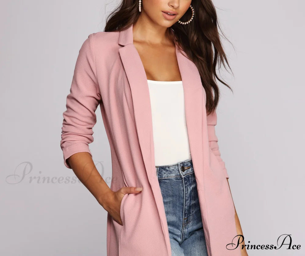 Crepe Longline Blazer for Boss Babes