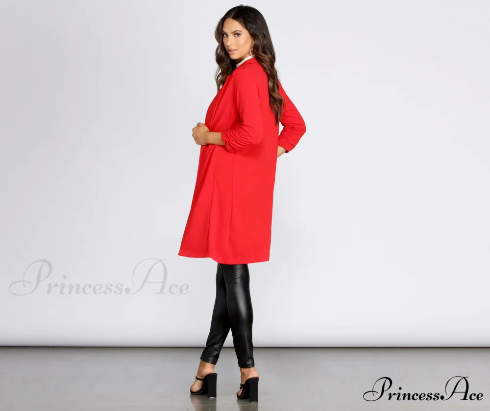 Crepe Longline Blazer for Boss Babes