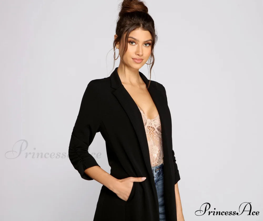 Crepe Longline Blazer for Boss Babes