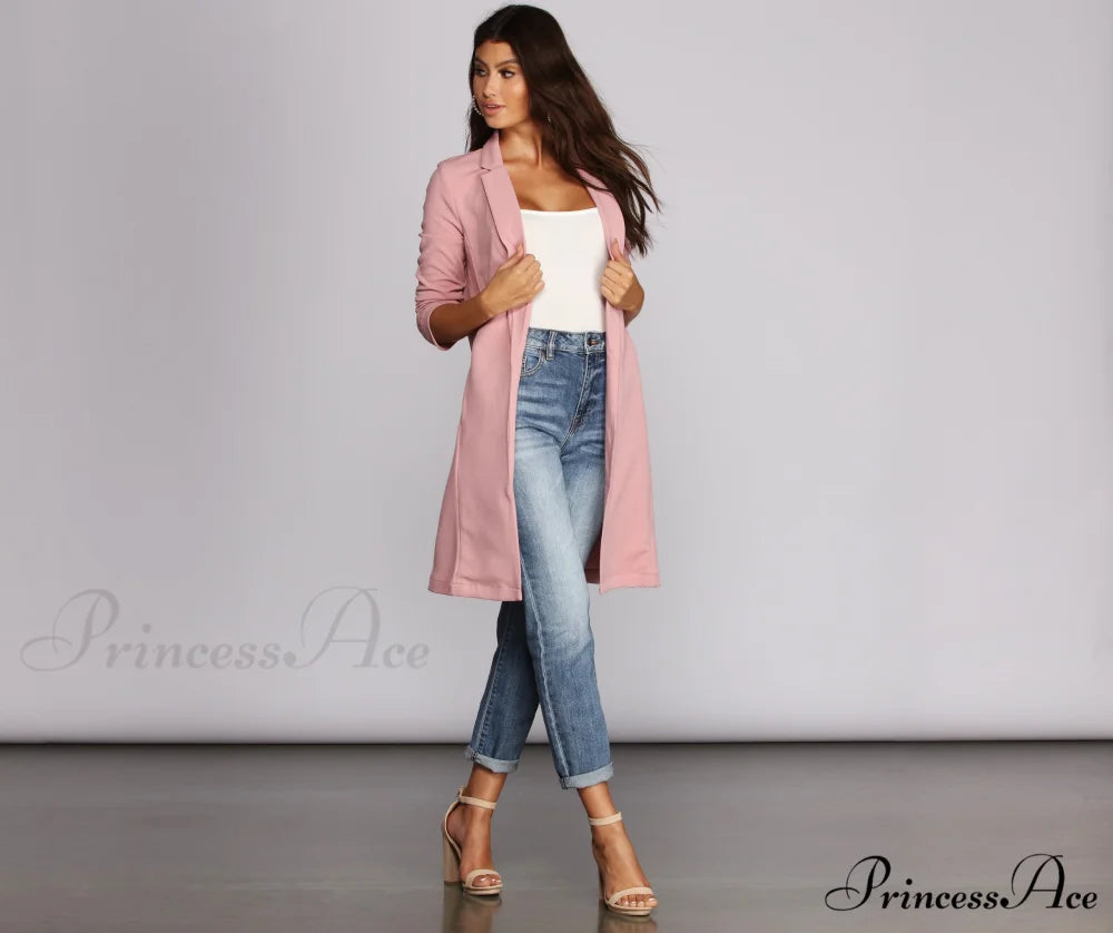Crepe Longline Blazer for Boss Babes