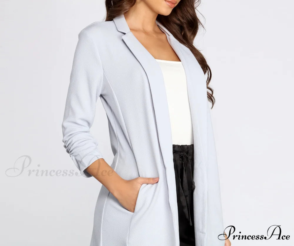 Crepe Longline Blazer for Boss Babes RED-2 / M