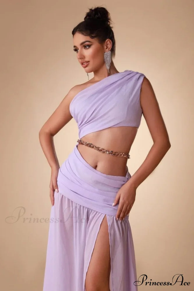 Cressida Split Stylish Chain Maxi Dress