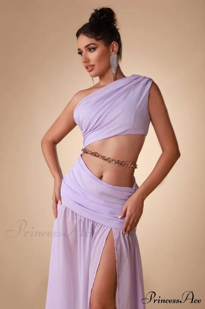Cressida Split Stylish Chain Maxi Dress