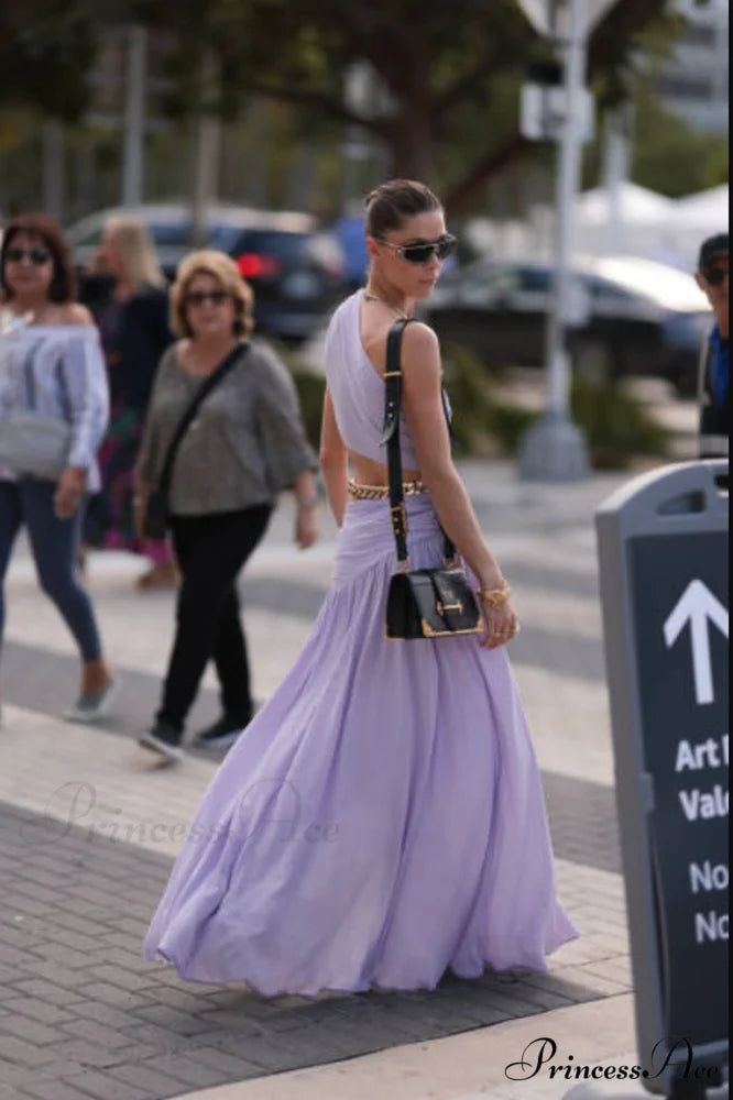 Cressida Split Stylish Chain Maxi Dress