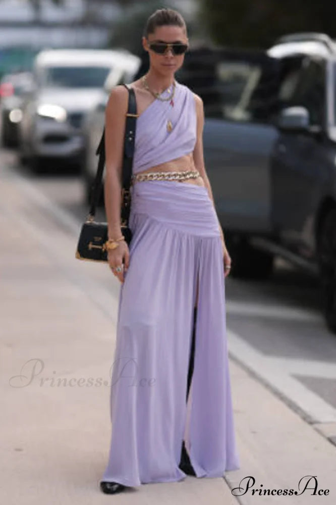Cressida Split Stylish Chain Maxi Dress