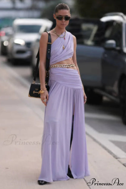 Cressida Split Stylish Chain Maxi Dress
