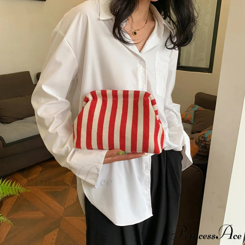 Crochet Canvas Multicolored Summer Clutch wristlet-250126