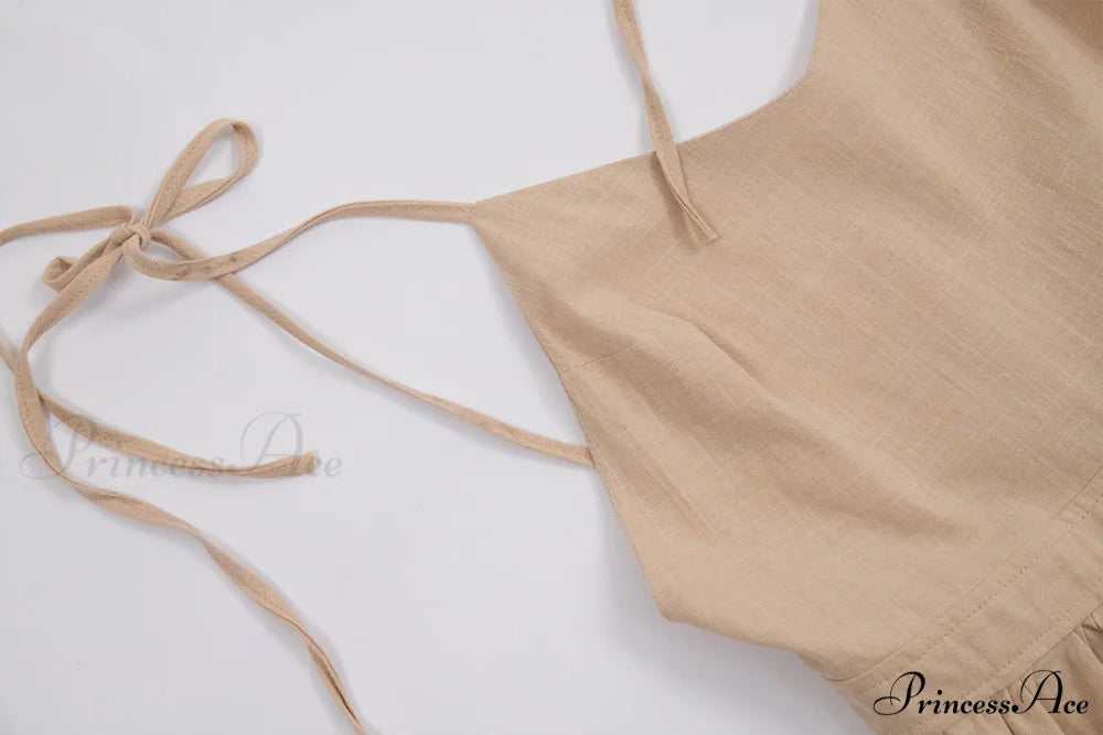 Crochet Cutie Stylish Linen Maxi Dress