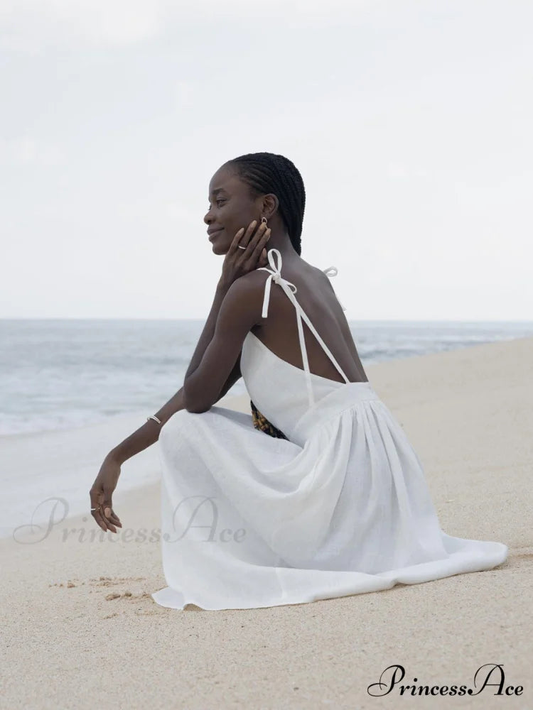 Crochet Cutie Stylish Linen Maxi Dress