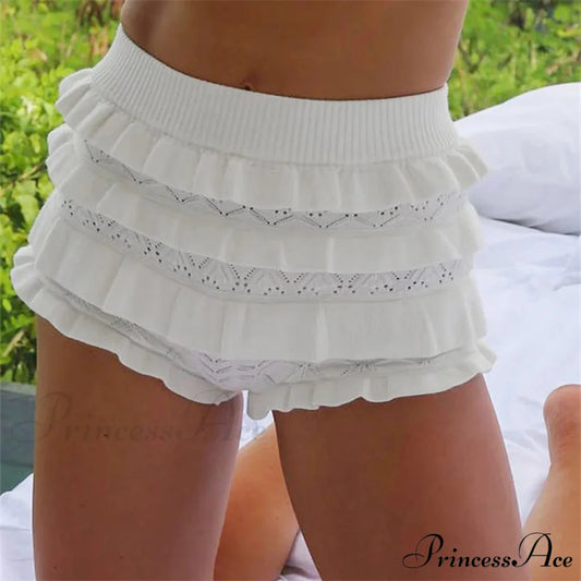 Crochet Frilly Hollow-Out Brief short-250223