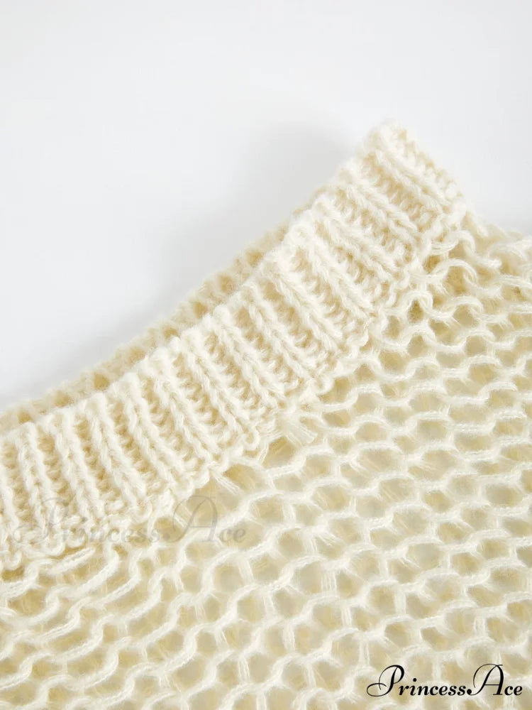 Crochet Hollow Graceful Knit Crop Top