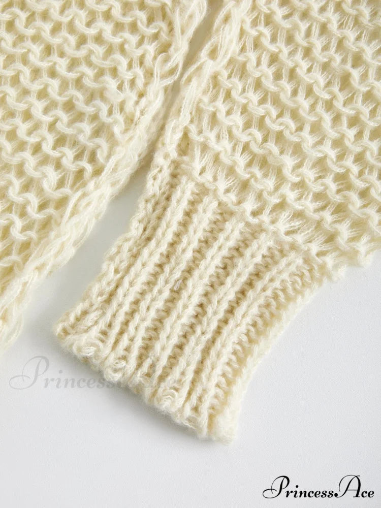 Crochet Hollow Graceful Knit Crop Top