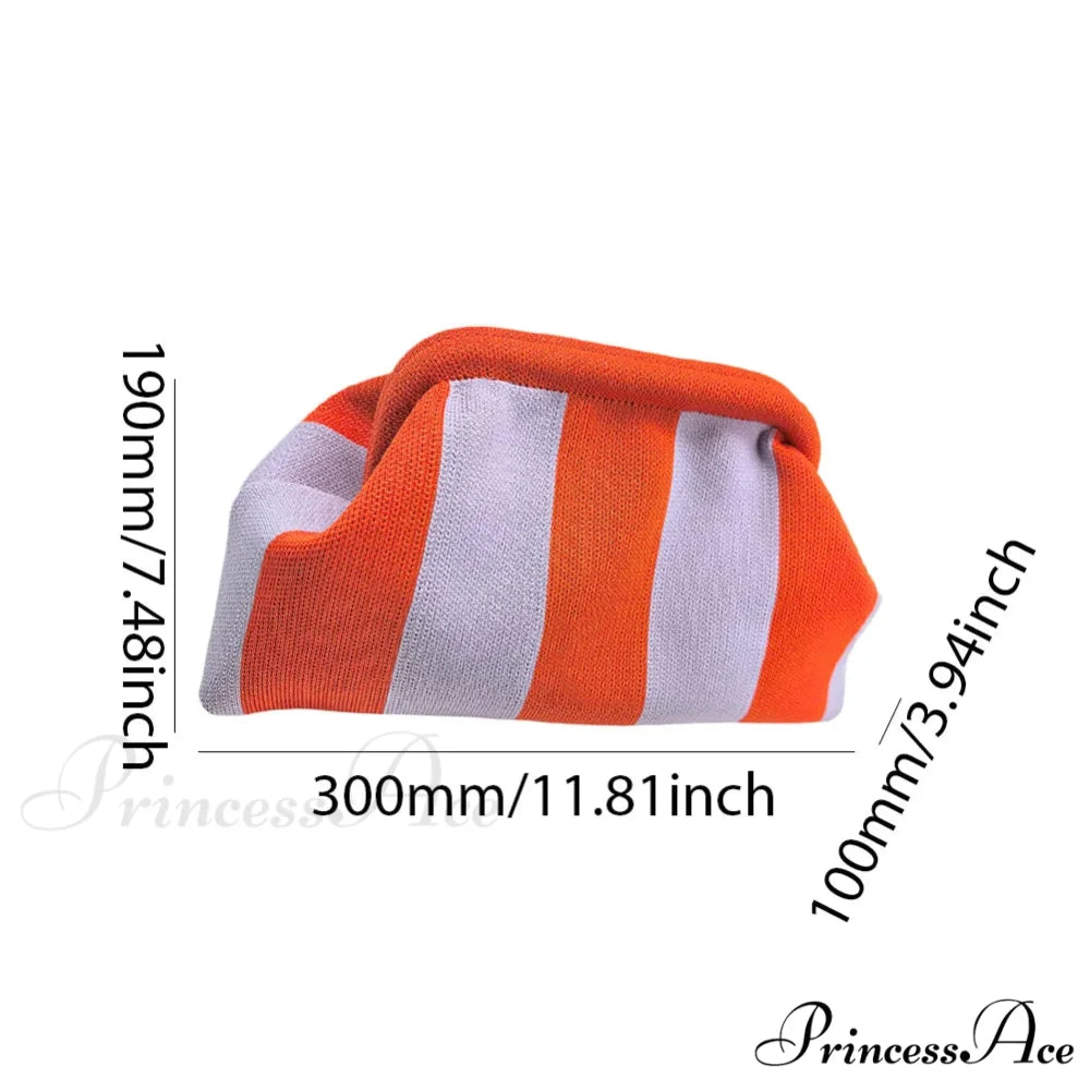 Crochet Pouch Woven Seaside Wristlet Red Purple wristlet-250126