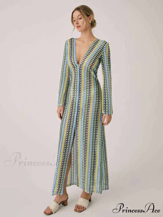 Crochet Vacation Graceful Split Long Dress