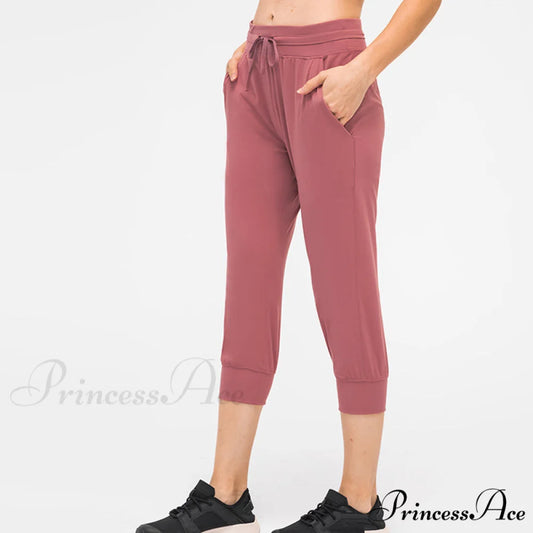 Crop Running Active Lounge Jogger Capris Pants