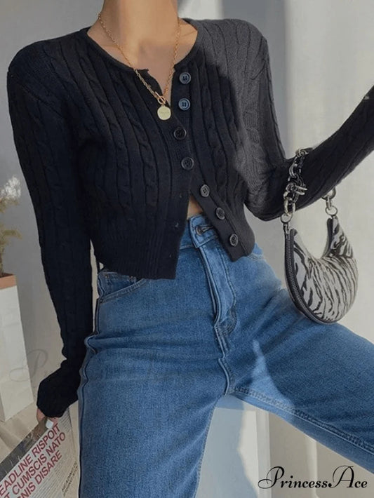 Cropped Black Graceful Biker Jacket
