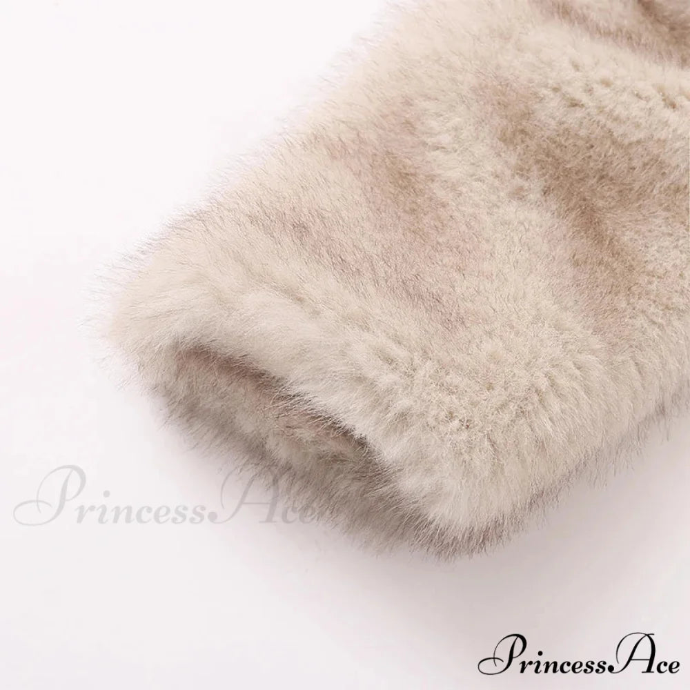 Cropped Faux Stylish Fur Coat