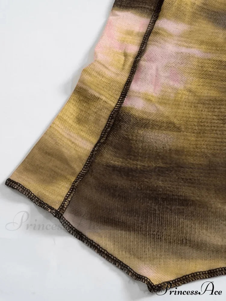 Cross Back Lace Trendy Mesh Crop Cami Top