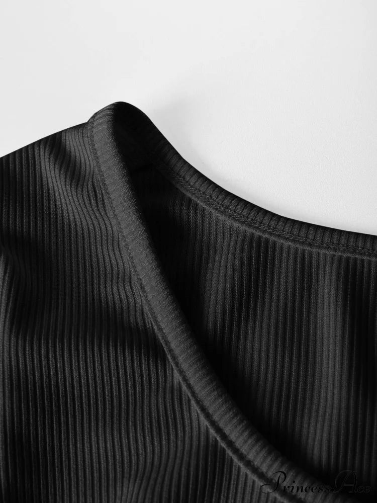 Cross Back Striped Trendy Split Mini Dress