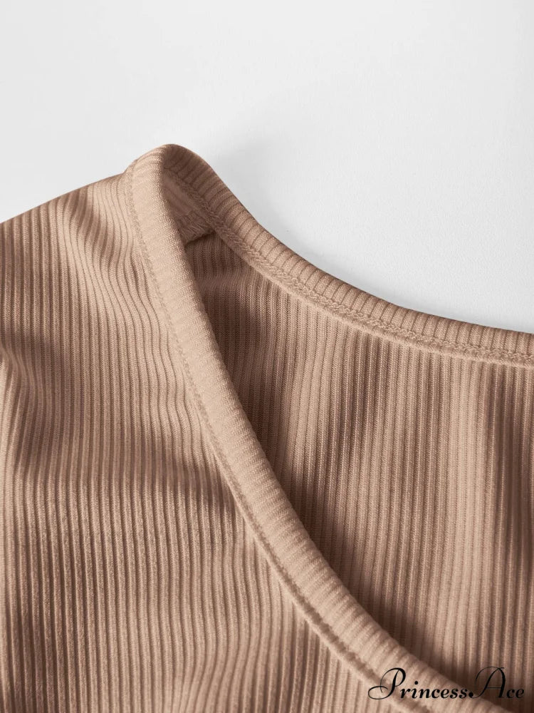 Cross Back Striped Trendy Split Mini Dress