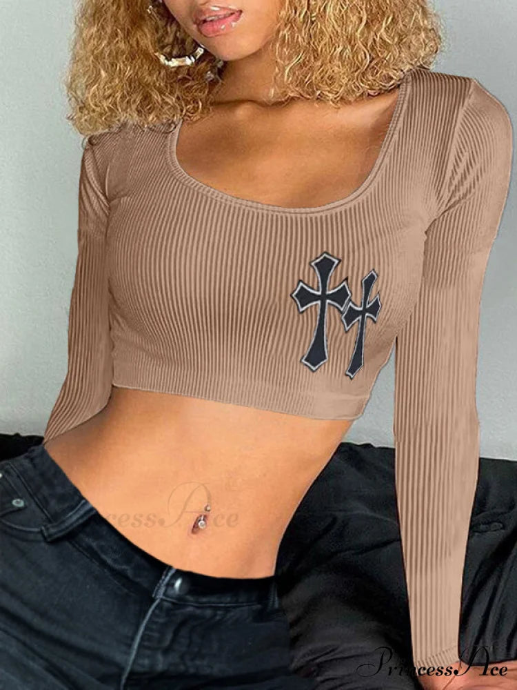 Cross Back Striped Trendy Split Mini Dress