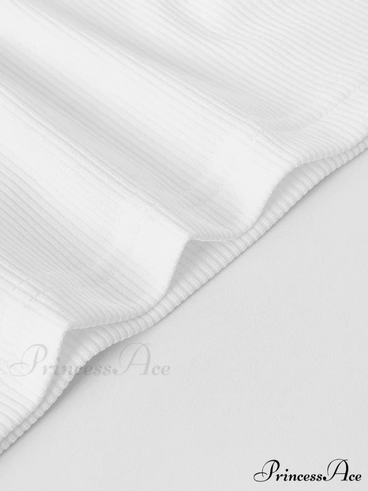 Cross Back Striped Trendy Split Mini Dress