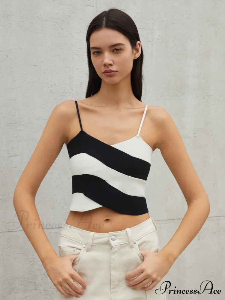 Cross Layer Crop Trendy Cami Sweater Vest