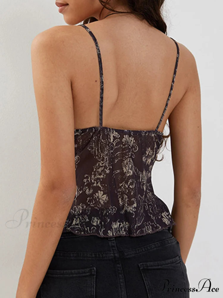 Cross Over Halter Trendy Mesh Crop Cami Top