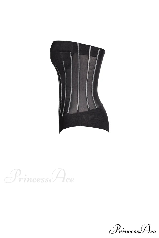 Crystal-Covered Fabulous Stylish Black Maxi Dress
