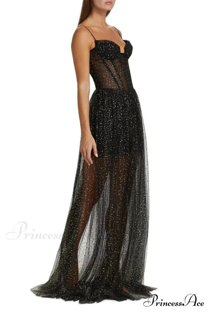 Crystal Embellished Stylish Corset Gown
