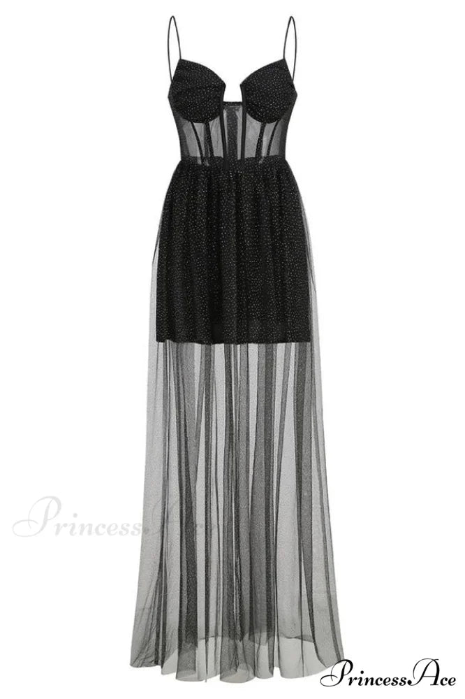 Crystal Embellished Stylish Corset Gown