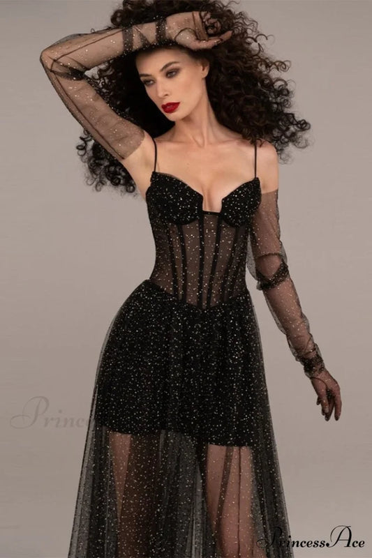 Crystal Embellished Stylish Corset Gown