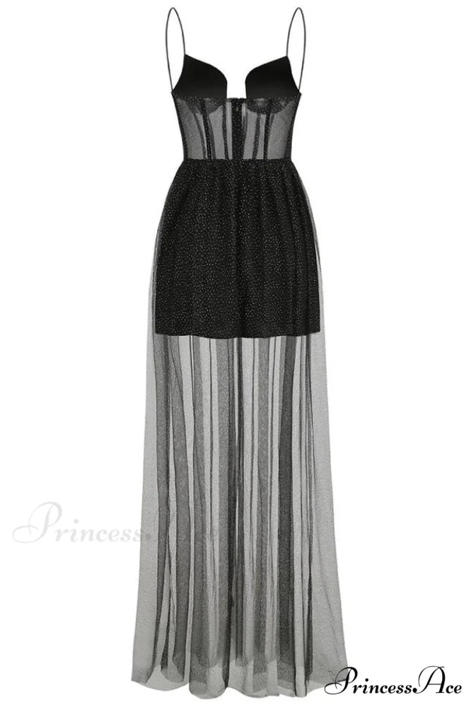 Crystal Embellished Stylish Corset Gown