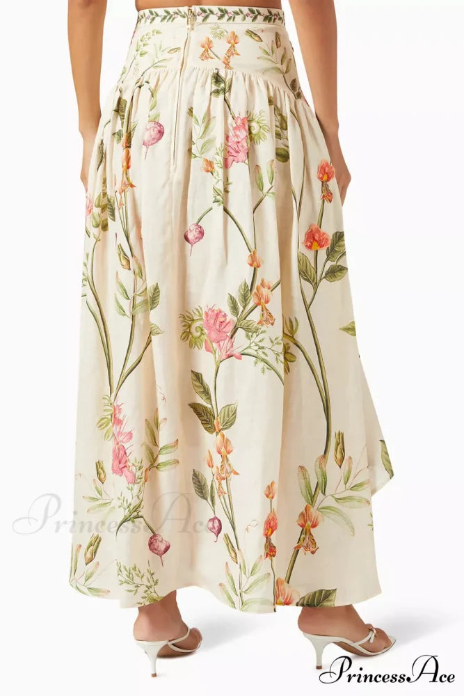 Curua Cultivo Maxi Skirt Graceful and Top in Linen Set