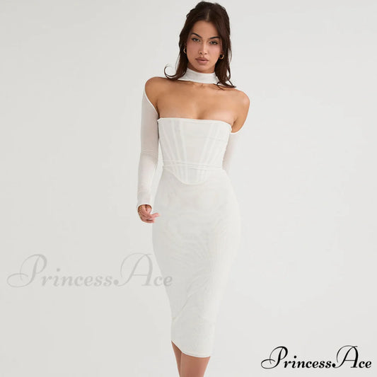 Cut Out Lace Up Open Classic Back Sleeveless Maxi Dress - Red M / White