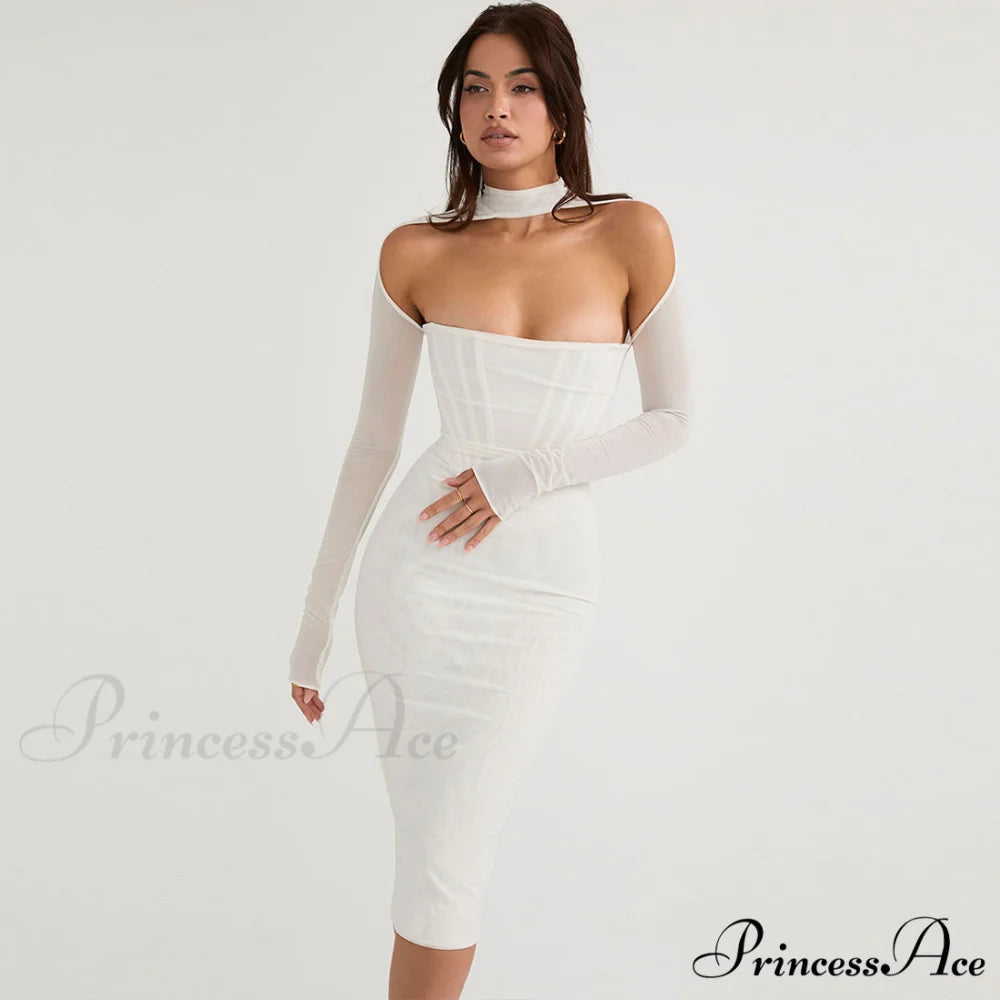 Cut Out Lace Up Open Classic Back Sleeveless Maxi Dress - Red S / White