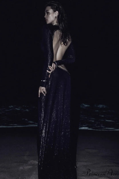 Cut Out Stylish Backless Gown
