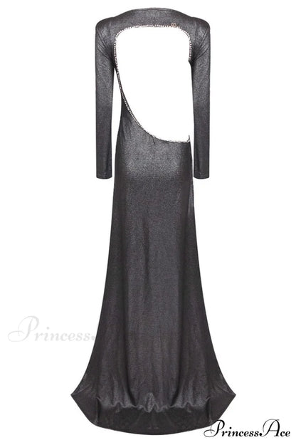 Cut Out Stylish Backless Gown