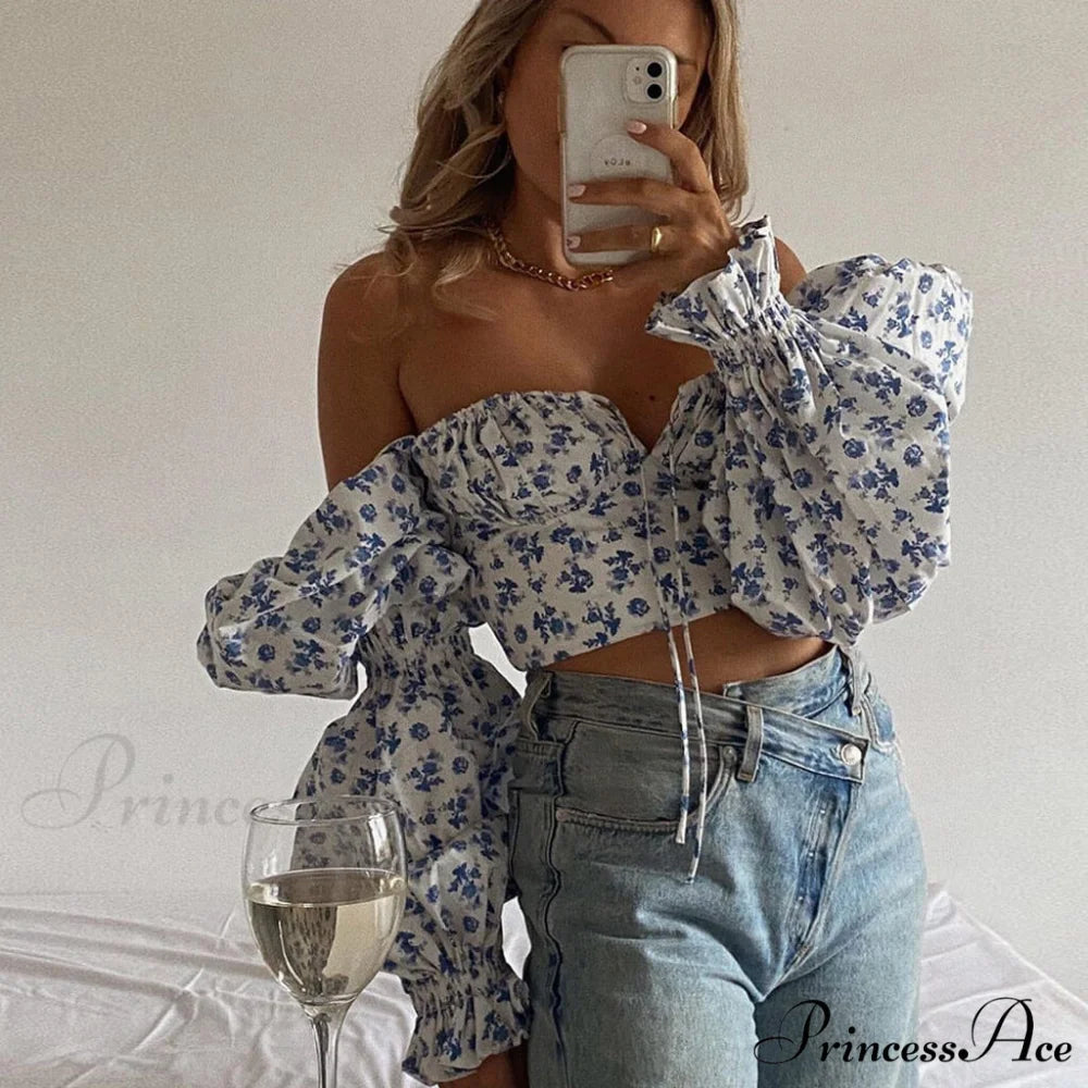 Cute Bunny Graceful Printed Bandeau Top L / White