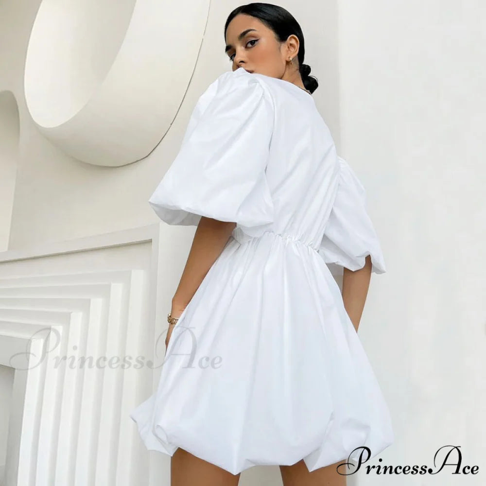 Cute Cloud Studded Bishop Sleeve Classic Open Front Cardigan - Blue L / White