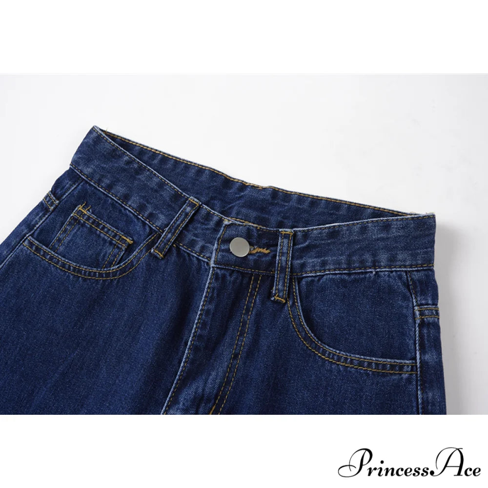 Cute Red Heart Print Pencil Jeans