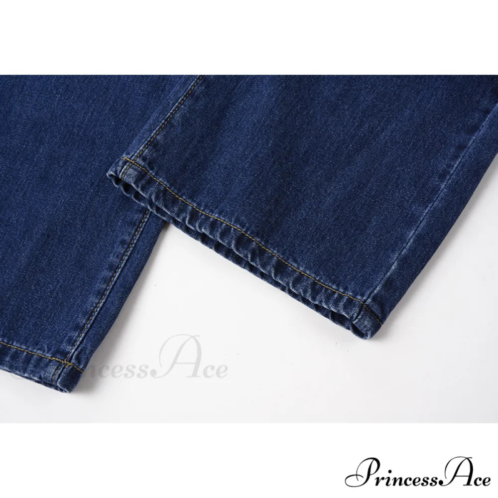 Cute Red Heart Print Pencil Jeans